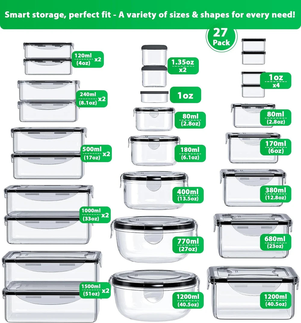 Airtight Plastic Food Storage Set